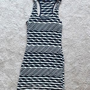 Black and cream bodycon dress